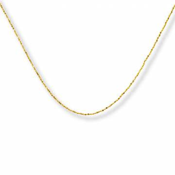 Lant din Argint 925 Placat cu Aur 18K ,   Subtire, Stralucitor, Reglabil