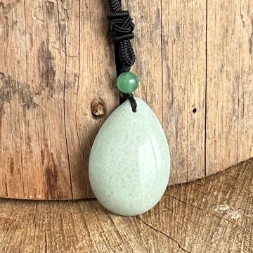 Pandantiv aventurin drop cu snur