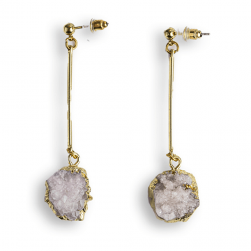 Piatra Luminii ,   Cercei cu Druzy pentru echilibru si frumusete