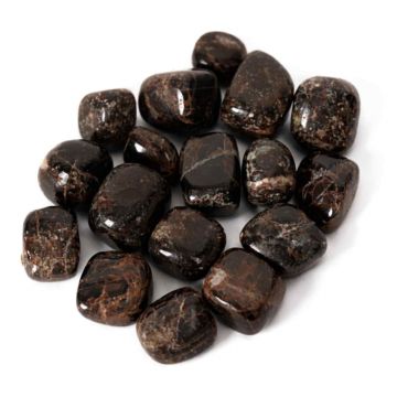 Piatra rulata de Bronzit ,   Aduce stabilitate interioara si curaj linistit in pasii de zi cu zi