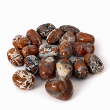 Piatra rulata Jasp breciat Indonezia ,   piatra care uneste forta pamantului cu echilibrul interior