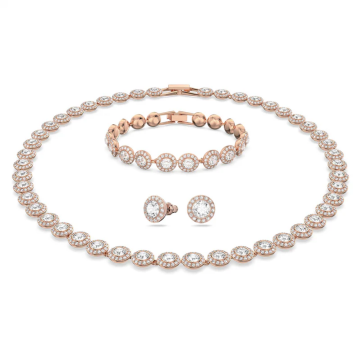 Set Angel Brățară+Colier+Cercei Cadou Rose Gold