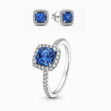 Set bijuterii Inel si Cercei Blue - 48