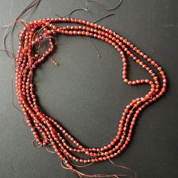 Sirag margele pietre semipretioase sfere fatetate ZIRCON PORTOCALIU