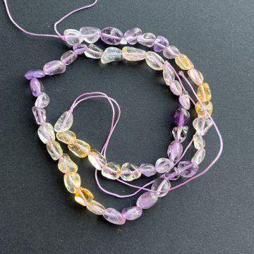 Sirag margele semipretioase pietre brute rulate AMETRIN