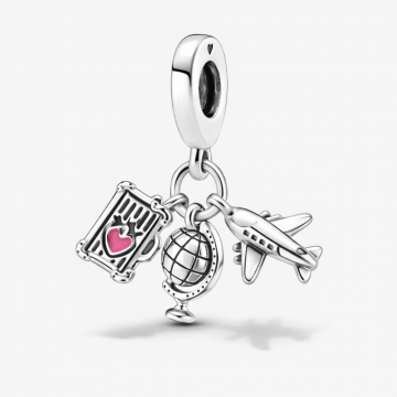 Talisman de tip pandantiv aeroport,glob și valiză