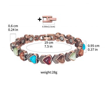 Brățară magnetică terapeutică din cupru pur 99,99% | model vs333 Brățară magnetică terapeutică din cupru pur 99,99% | model vs333