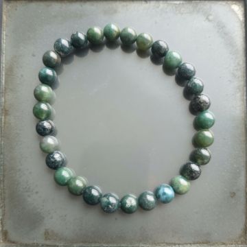 Bratara agat muschi / moss 6 mm