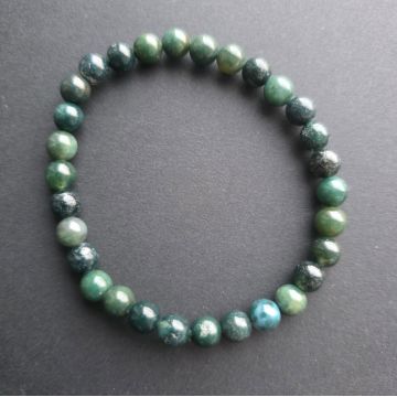 Bratara agat muschi / moss 6 mm