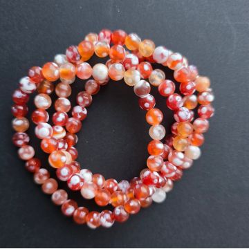 Bratara agat portocaliu 6-7 mm