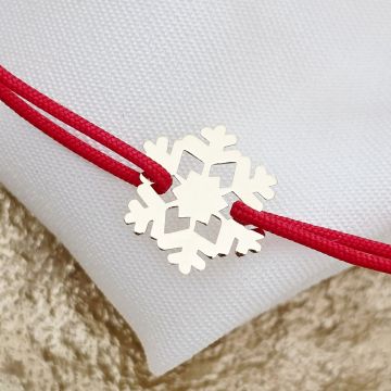 Bratara festiva - Fulg luminos - Aur Galben 9K - Snur reglabil