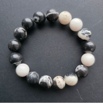 Bratara jasp zebra 10 mm