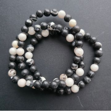 Bratara jasp zebra 6 mm