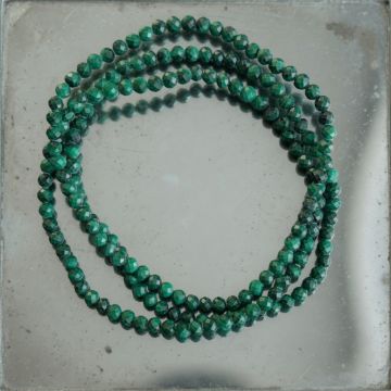 Bratara malachit AAA fatetata 3 mm