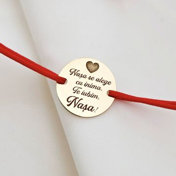 Bratara Nasa mea - Aur Galben 9K - Snur reglabil