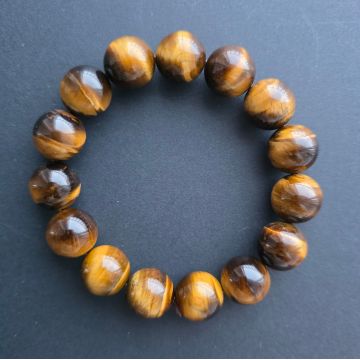 Bratara ochi de tigru galben 14 mm