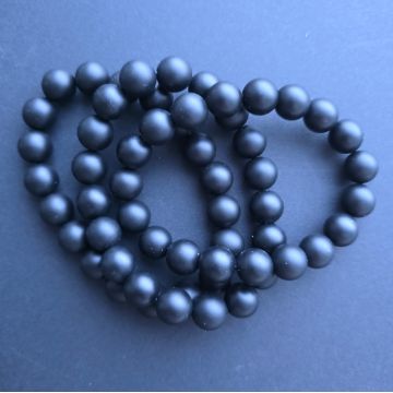 Bratara onix negru mat 10-11 mm