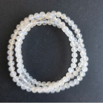 Bratara piatra lunii alba curcubeu 4 mm