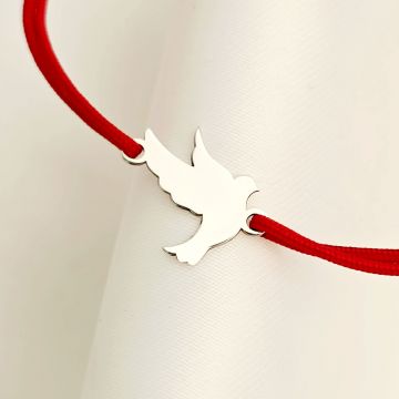 Bratara Porumbel - Argint 925 - snur reglabil