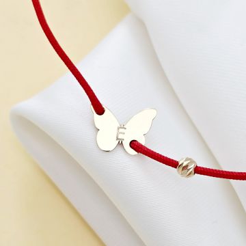 Bratara Zbor de Fluturi - Personalizare cu initiala si Biluta - Aur 14K