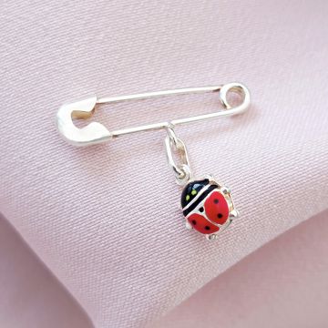 Brosa Ac de siguranta - Charm Buburuza – Argint 925