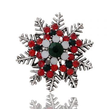 Brosa argintie - Fulg de Nea impodobit