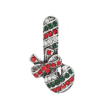 Brosa Bastonas cu Funda Argintie