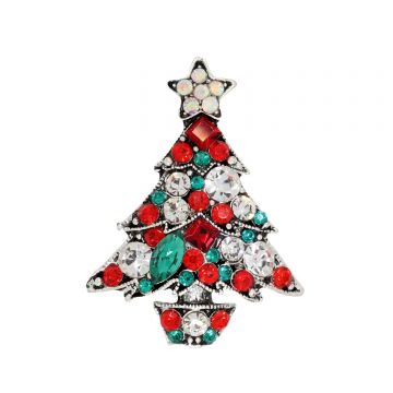 Brosa Bradulet Luminos Argintiu