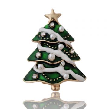 Brosa Bradulet Perlat Auriu