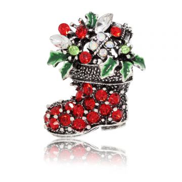 Brosa Cizma Mosului Argintie