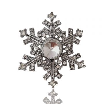 Brosa Fulg de Nea Argintiu