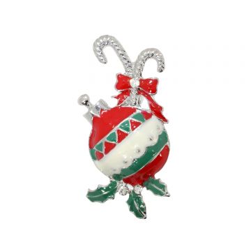 Brosa Podoaba de Craciun argintie