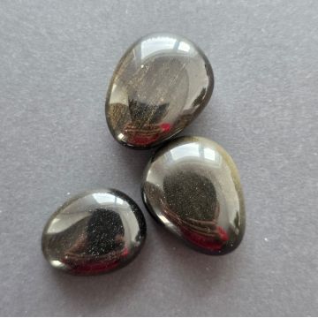 Cabochon obsidian auriu rulat