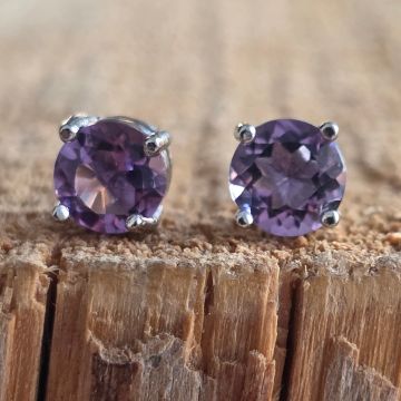 Cercei ametist argint 5 mm