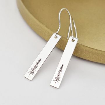 Cercei festivi - Brad Etern - Model cu tortita - Argint 925