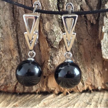 Cercei sfere obsidian Arrow Locking