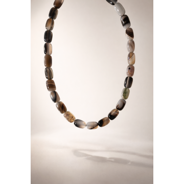 Chocker din argint 925 cu agate | Riviera - Default Title