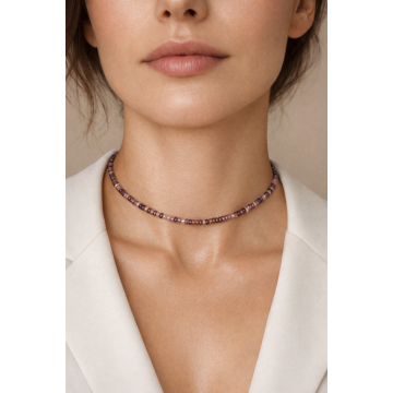 Choker din argint 925 cu ametist | Vento Viola - Default Title