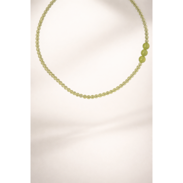 Choker din argint 925 cu jad | Verde Mare - Default Title