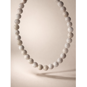 Choker din argint 925 cu pietre de jad | Bianco - Default Title