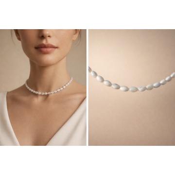 Choker din argint 925 cu sidef | Lucea - Default Title