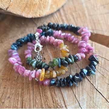 Colier chipsuri turmalina mix