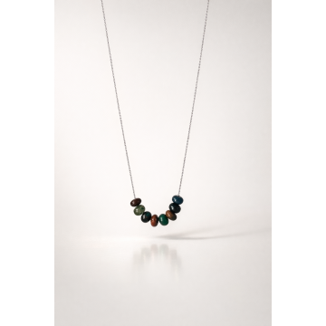 Colier din argint 925 cu agate | Aequilibrium Lapidis - Default Title