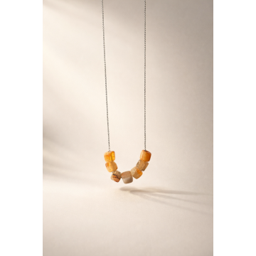 Colier din argint 925 cu agate | Aurea Petra - Default Title