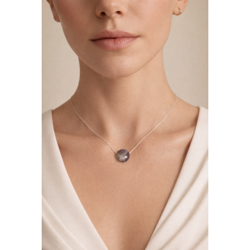 Colier din argint 925 cu ametist | Aethera - Default Title
