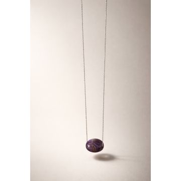 Colier din argint 925 cu ametist | Aethera - Default Title