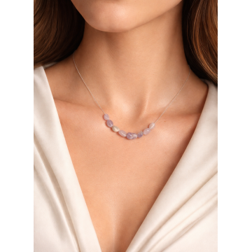 Colier din argint 925 cu ametist | Vespera - Default Title