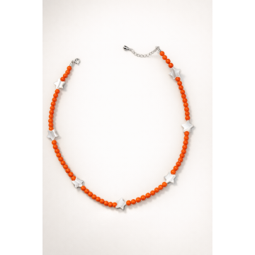 Colier din argint 925 cu coral si sidef | Stella Marina - Default Title