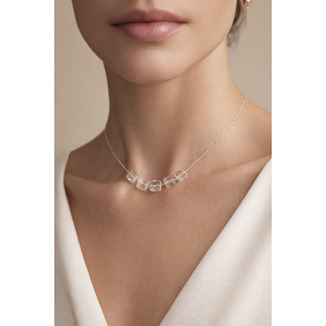 Colier din argint 925 cu cristal de munte | Aether - Default Title