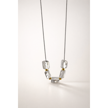 Colier din argint 925 cu cristal de munte | Aether - Default Title